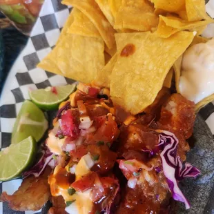 Fish taco w/red sauce from Tacos Jason  definitely go support Tacos Jason in Whittier. 10/10