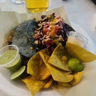 Fish taco &amp; gobernador taco