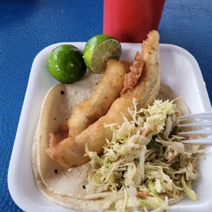 fish tacos with slaw and coleslaw