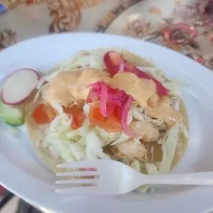shrimp taco..no lemon no salsa.