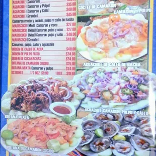 Updated menu as of April 2019.