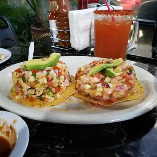Shrimp Ceviche Tostada