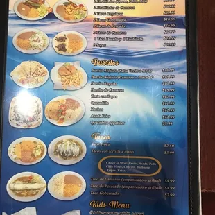 the menu