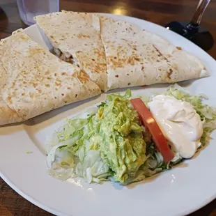Chicken quesadilla.