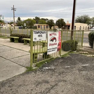 Walkway to main door on the north side of the building