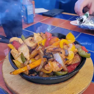Chicken fajitas