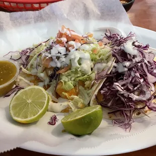 Shrimp and fish tacos