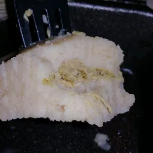 Whole lotta masa...not much chicken. :-(