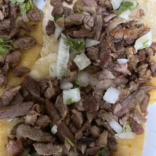 Tacos full of meat