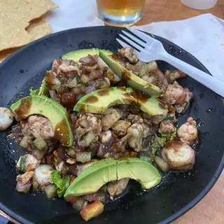 Tostada de Camaron y Pulpo