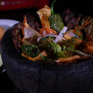 a bowl of mexican food