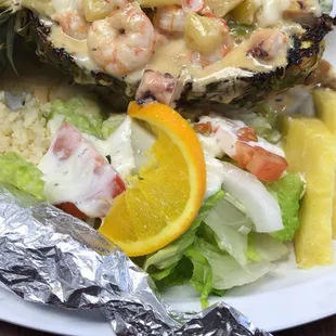 a plate of food on a table