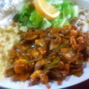 Camarones ala Diabla Plate
