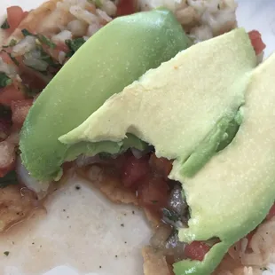 an avocado and rice dish