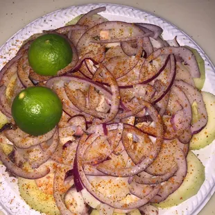 Botana de Callo de Hacha con Camaron y pulpo-Scallop Appetizer with shrimp and octopus.