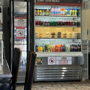 Grab and go bottled drinks and individually portioned dessert