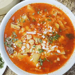 Menudo with the fixin&apos;s