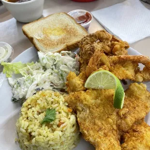 Fried fish and shrimp