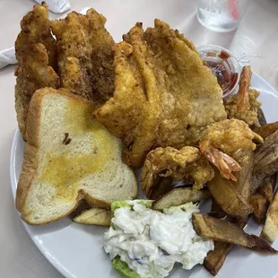 Fish and shrimp platter