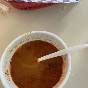Tomato base fish broth