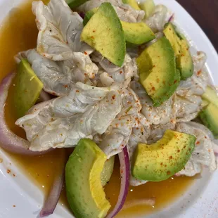 Tostada aguachiles food