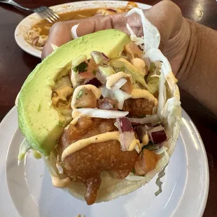 Baja Style Shrimp Taco. Lunch 12/29/2023
