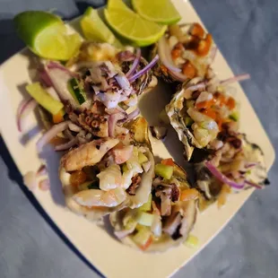 Oysters all dressed up