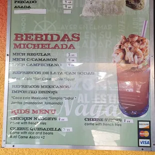 a menu for burritos