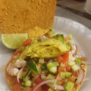 Tostadas De Ceviche De Camaron