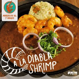 Shrimps with chipotle salsa