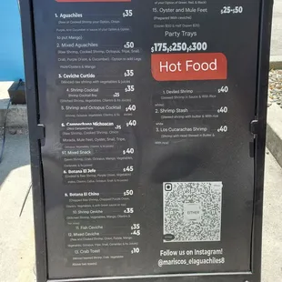 Menu translated to English