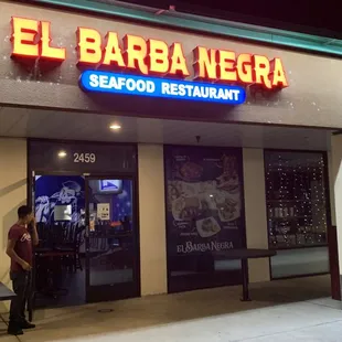 the front of the restaurant