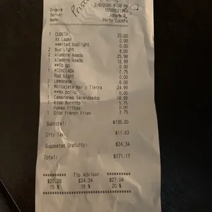 Original receipt