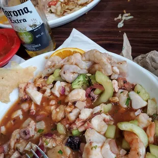 Ceviche with possible uncooked shrimp?