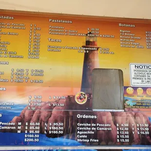 Menu as of 04/04/21