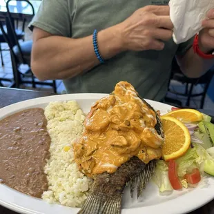 Fried fish with shrimp and octopus