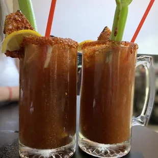 two glasses of bloody