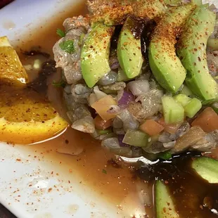 Shrimp tostada