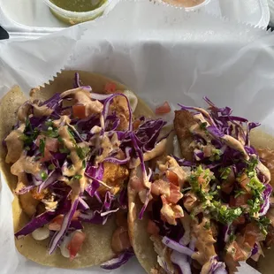 Shrimp and fish tacos