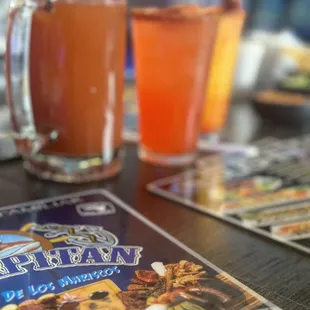 Michelada  Mexican candy shot and mago margarita