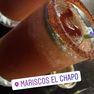 a close up of a drink