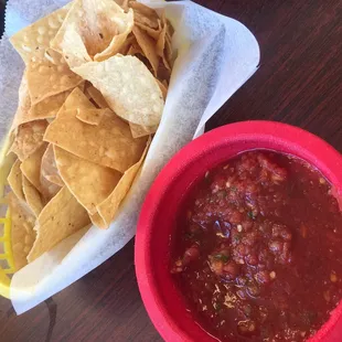 Chip n Salsa while waiting for the food to come