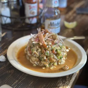 Ceviche is salsa roja