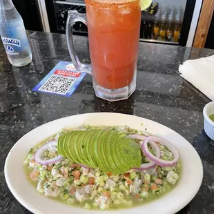 Ceviche De Camaron with Avocado