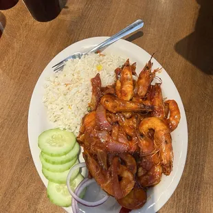 a plate of food on a table
