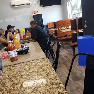 people eating at a restaurant