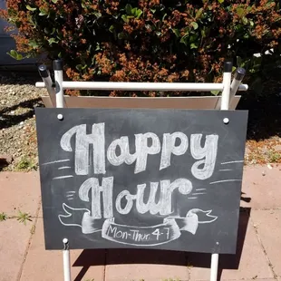 Happy hour: Monday through Thursday from 4 to 7.