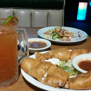 Michelada and flamingo