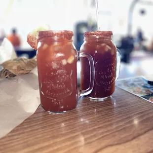 two glasses of bloody drink