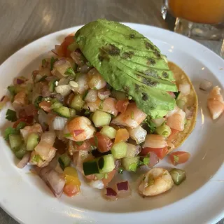 Tostada Camaron Cocido